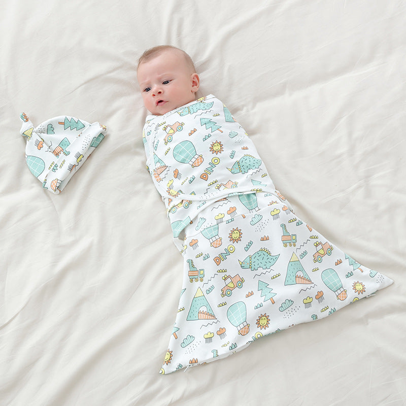 Baby Anti Startle Sleeping Bag Four Seasons Pure Cotton