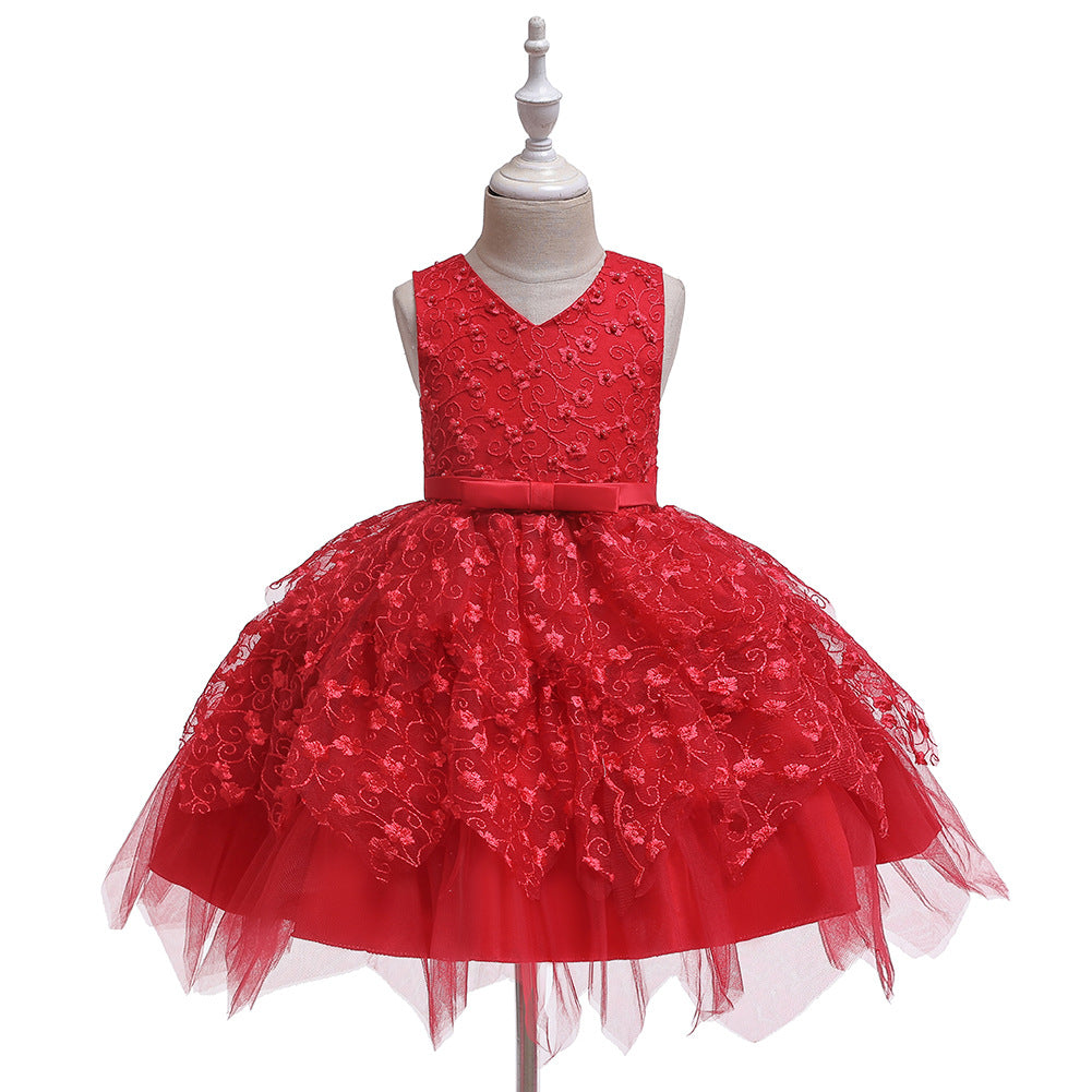 Clothing Baby Girls Middle And Small Children Kindergarten Dresses